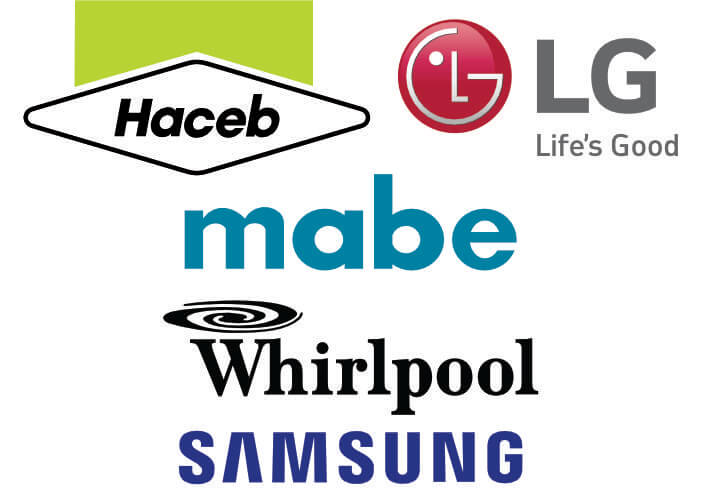 Logos Haceb, Lg, Mabe, Whirlpool, Samsung